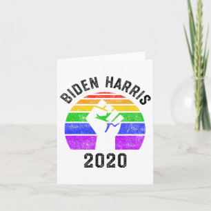 Joe Biden Kamala Harris 2020 Rainbow Gay Pride Lgb Karte