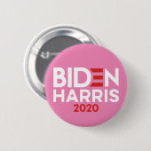 Joe Biden Kamala Harris 2020 Rot-Weiß-Rosa Button (Vorne & Hinten)