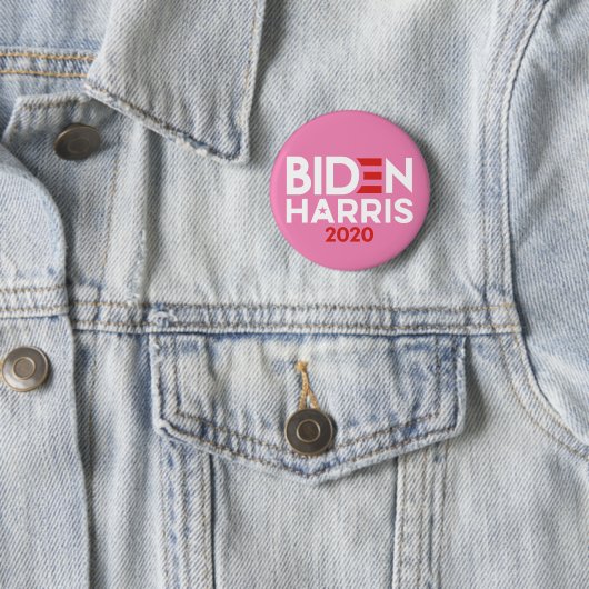 Joe Biden Kamala Harris 2020 Rot-Weiß-Rosa Button (Beispiel)