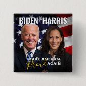 Joe Biden Kamala Harris 2020 USA Foto Button (Vorderseite)