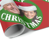 Joe Biden Kamala Harris 2020 w/Weihnachtsmannmütze Geschenkpapier (Rolleneckpunkt)