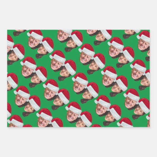 Joe Biden Kamala Harris 2020 w/Weihnachtsmannmütze Geschenkpapier Set (Vorderseite 2)