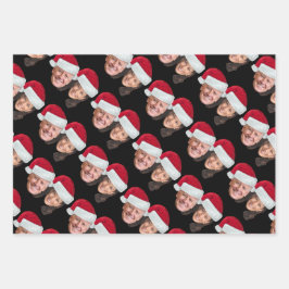 Joe Biden Kamala Harris 2020 w/Weihnachtsmannmütze Geschenkpapier Set