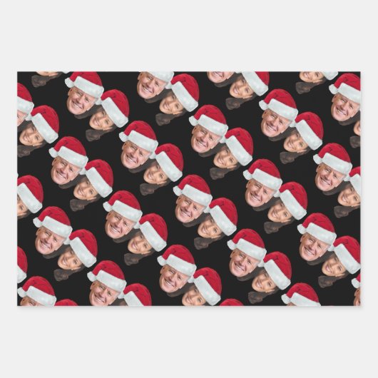 Joe Biden Kamala Harris 2020 w/Weihnachtsmannmütze Geschenkpapier Set (Vorderseite)