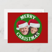 Joe Biden Kamala Harris 2020 w/Weihnachtsmannmütze Postkarte (Vorne/Hinten)