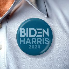 Joe Biden Kamala Harris 2024, blau weiß Button