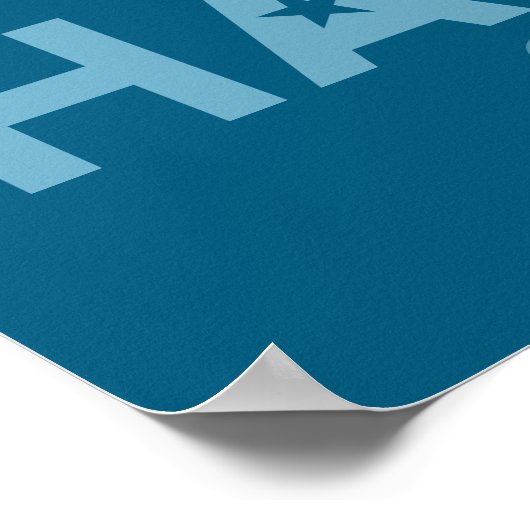 Joe Biden Kamala Harris 2024, blau weiß Poster (Ecke)