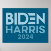 Joe Biden Kamala Harris 2024, blau weiß Poster (Vorne)