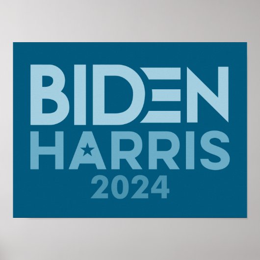 Joe Biden Kamala Harris 2024, blau weiß Poster (Vorne)