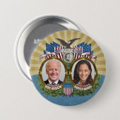 Joe Biden Kamala Harris 2024 - Jugate Foto Button (Vorne & Hinten)