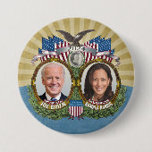 Joe Biden Kamala Harris 2024 - Jugate Foto Button (Vorderseite)