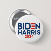 Joe Biden Kamala Harris 2024 Rot-Blau Button (Vorne & Hinten)