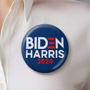 Joe Biden Kamala Harris 2024 Rot-Blau Button
