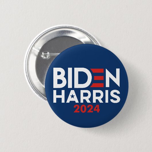 Joe Biden Kamala Harris 2024 Rot-Blau Button (Vorne & Hinten)