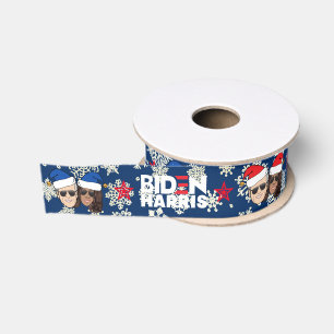 Joe Biden Kamala Harris Blauer Weihnachtsgeschenk Ripsband