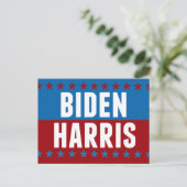 Joe Biden Kamala Harris Blue Red Stars Postkarte (Stehend Vorderseite)
