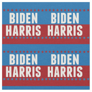 Joe Biden Kamala Harris Blue Red Stars Stoff