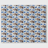 Joe Biden + Kamala Harris Dreamy Blue Christmas Geschenkpapier (Flach)