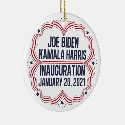 Joe Biden Kamala Harris Einweihung 2021 Keramik Ornament (Rechts)