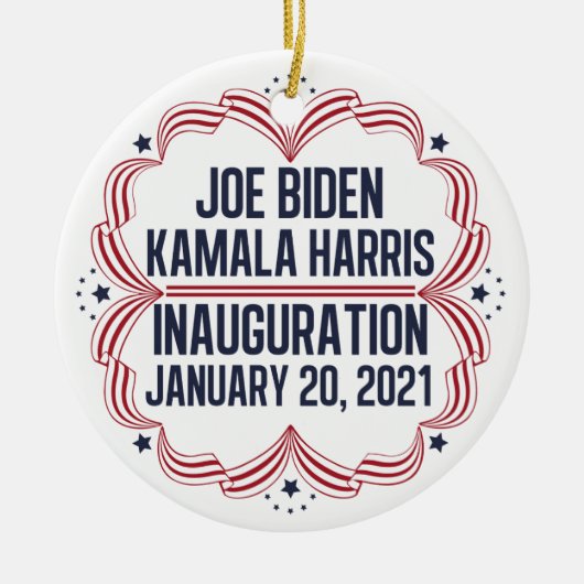 Joe Biden Kamala Harris Einweihung 2021 Keramik Ornament (Vorne)