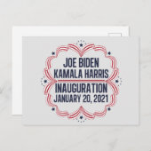 Joe Biden Kamala Harris Einweihung 2021 Postkarte (Vorne/Hinten)