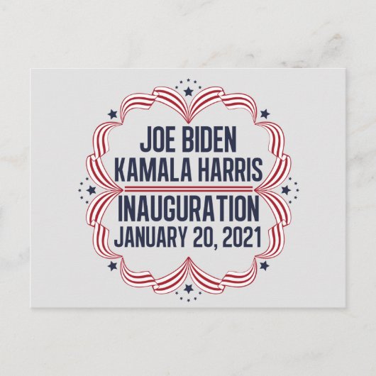Joe Biden Kamala Harris Einweihung 2021 Postkarte (Vorderseite)