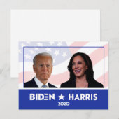 JOE BIDEN KAMALA HARRIS FOTO Speech 2020 Postkarte (Vorne/Hinten)