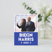 JOE BIDEN KAMALA HARRIS MICROPHONE Speech 2020 Postkarte (Stehend Vorderseite)