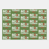 Joe Biden Kamala Harris Weihnachtsmannmütze Frohe Geschenkpapier Set (Vorderseite 3)