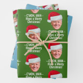 Joe Biden Kamala Harris Weihnachtsmannmütze Weihna Geschenkpapier Set (Beispiel)