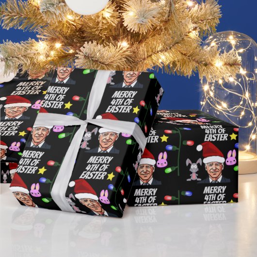 JOE BIDEN KONFUSED CHRISTMAS FUNNY WRAPPING GESCHENKPAPIER (Feiertage)