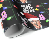 JOE BIDEN KONFUSED CHRISTMAS FUNNY WRAPPING GESCHENKPAPIER (Rolleneckpunkt)