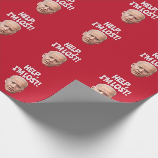 JOE BIDEN KONFUSIERTE CHRISTMAS WRAPPING PAPIER GESCHENKPAPIER (Ecke)