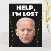 JOE BIDEN KONFUSIERTE FUNNY CHRISTMAS CARD KARTE (Gelbe Blume)