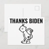 JOE BIDEN LUSTIGE DANKSAGUNGEN HINTERN Postkarten (Vorne/Hinten)