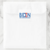 Joe Biden Made America Blue Wiede Quadratischer Aufkleber (Tasche)