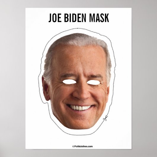 Joe Biden Mask Cutout Poster (Vorne)