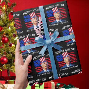 Joe Biden Merry 4. von Ihnen kennen die Sache Geschenkpapier