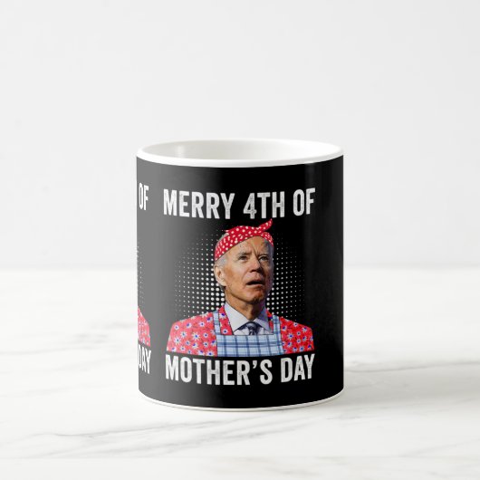 Joe Biden Merry 4th of Mother Day verwirrte Joe.p Kaffeetasse (Mittel)