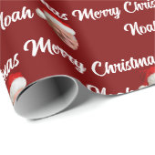 Joe Biden Merry Christmas | Individuelle Name Tren Geschenkpapier (Rolleneckpunkt)