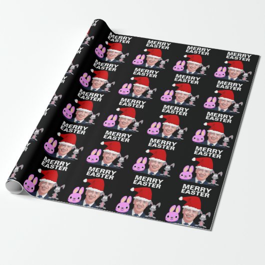 JOE BIDEN MERRY EASTER CHRISTMAS WRAPPING PAPIER GESCHENKPAPIER (Ungerollt)