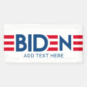 Joe Biden - moderne rote Streifen und blauer Name  Banner (Horizontal)