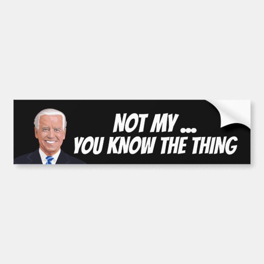 JOE BIDEN NICHT MEIN PRÄSIDENT THEMA AUTOAUFKLEBER (Vorne)