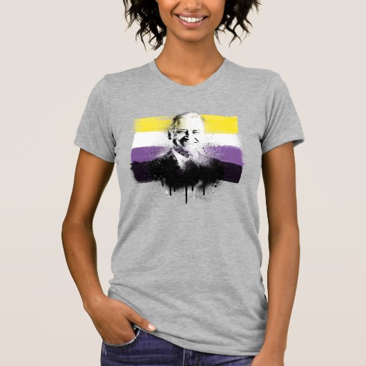 Joe Biden Nonbinary Pride T - Shirt (Vorderseite)
