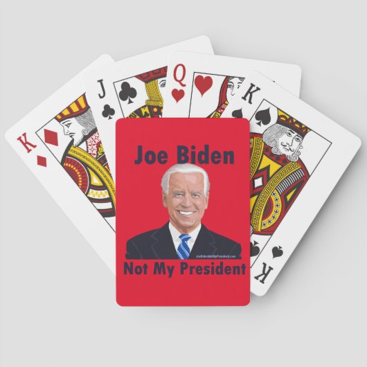 Joe Biden Not my President Red unterstützt Spielkarten (Rückseite)