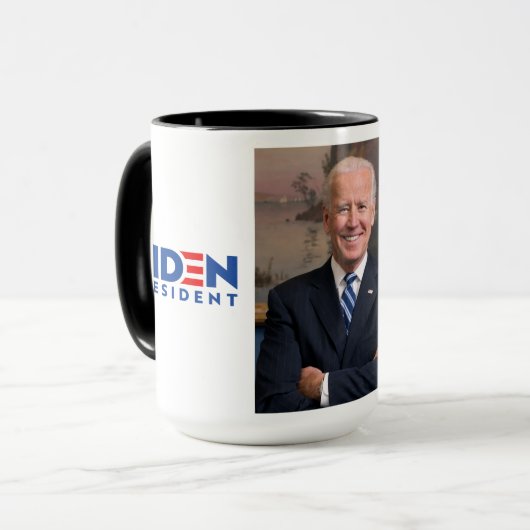Joe Biden Offiziell Portrait, Biden President, ZSS Tasse (Vorderseite Links)