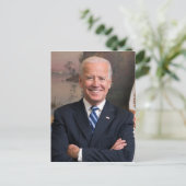 Joe Biden Offizielles Präsidentenportrait Postkarte (Stehend Vorderseite)