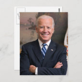 Joe Biden Offizielles Präsidentenportrait Postkarte (Vorne/Hinten)