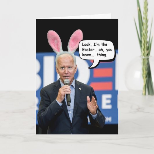 Joe Biden Osterkarte Feiertagskarte (Vorderseite)