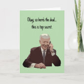 Joe Biden Phone Call Amusing Grußkarte Karte (Vorderseite)